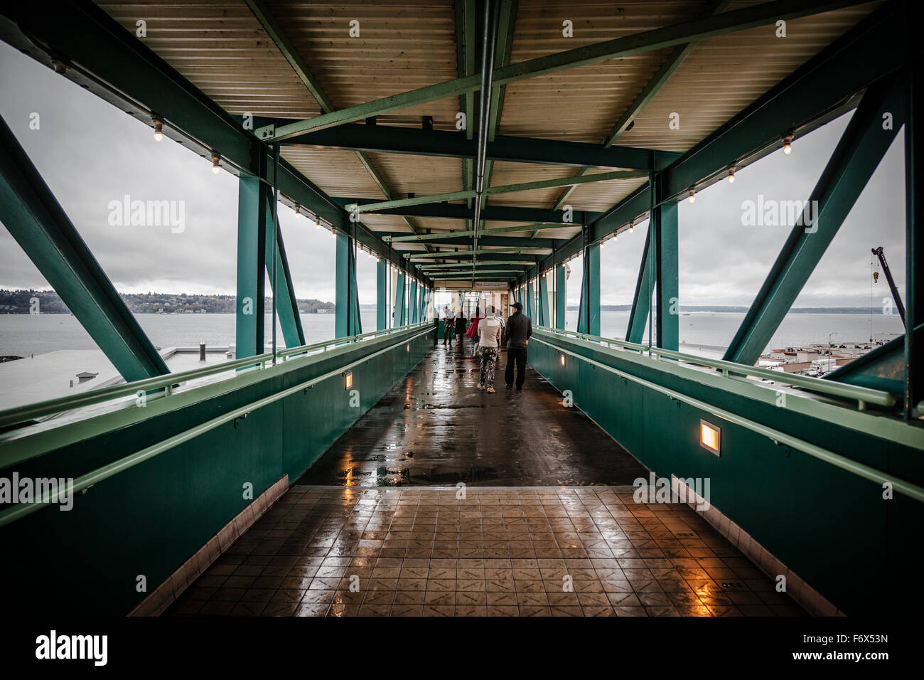Volver a Seattle bridg mercado público, Pike, estado de Washington Foto de stock
