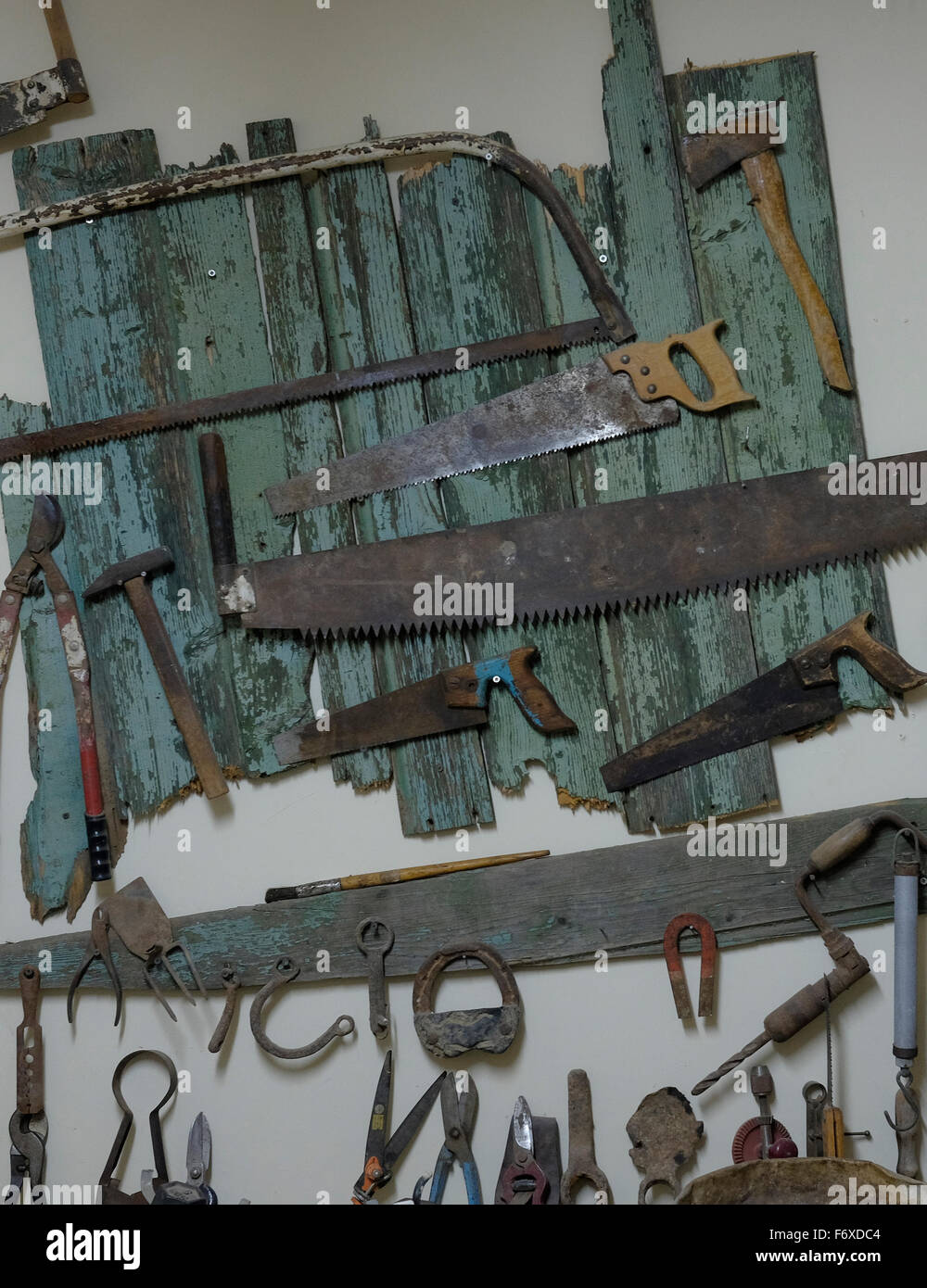 Colección de herramientas de carpintería Foto de stock