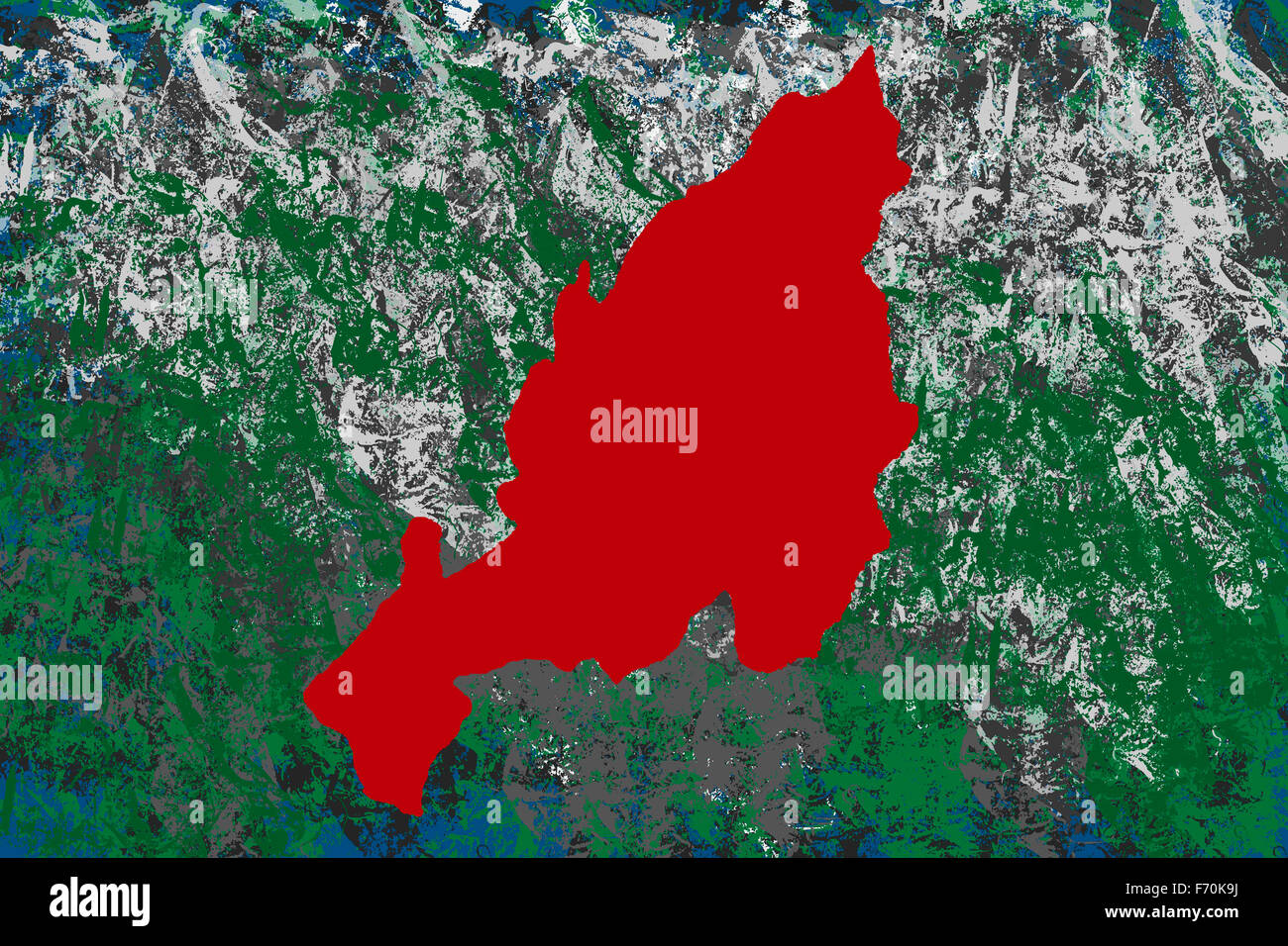 Ilustración mapa de ubicación, Nagaland, India, Asia Foto de stock
