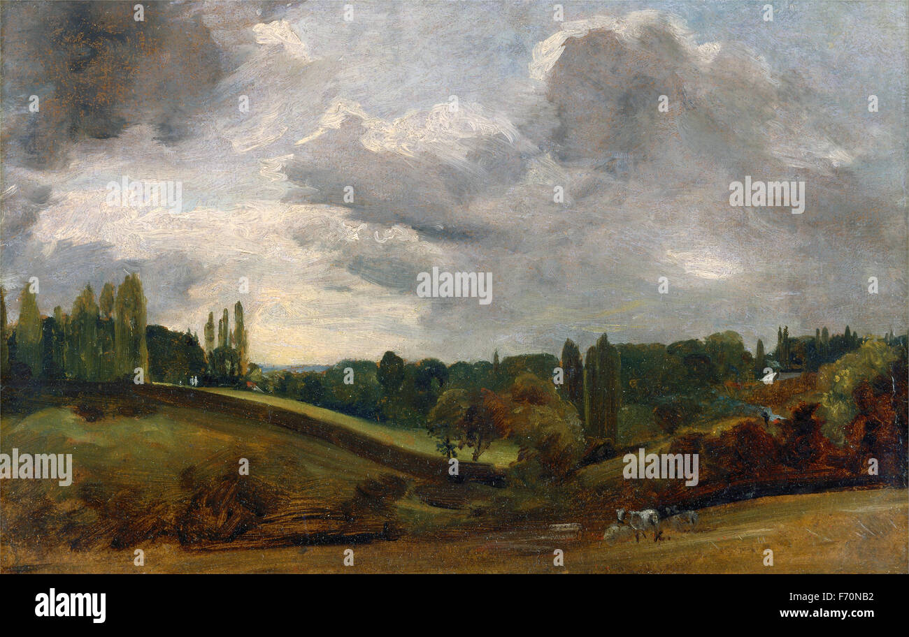 John Constable - East Bergholt Foto de stock
