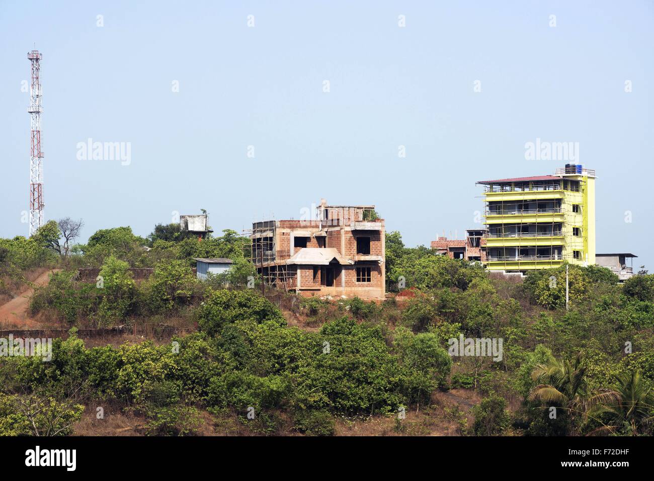 Edificio construido dapoli, ratnagiri, Maharashtra, India, Asia Foto de stock