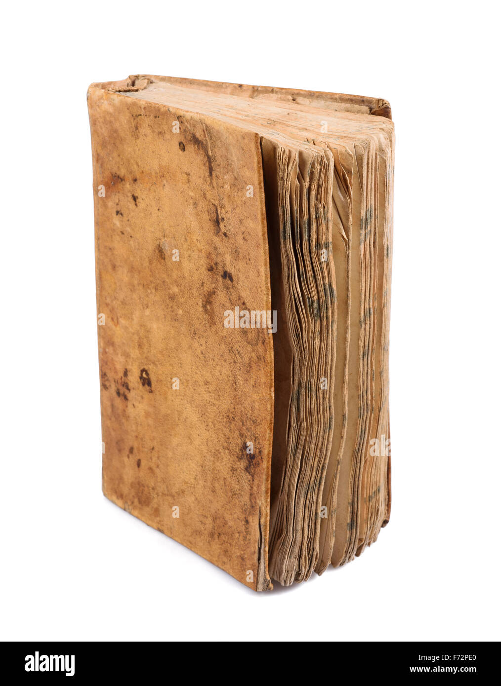 Libro viejo aislado sobre fondo blanco. Foto de stock