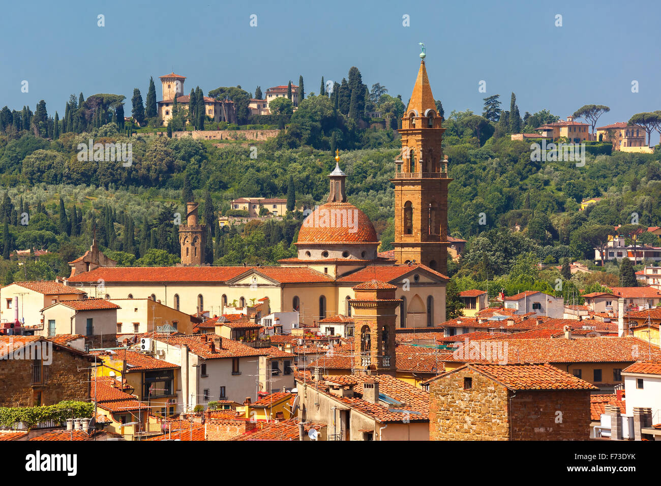 Oltrarno y Santo Spirito en Florencia, Italia. Foto de stock