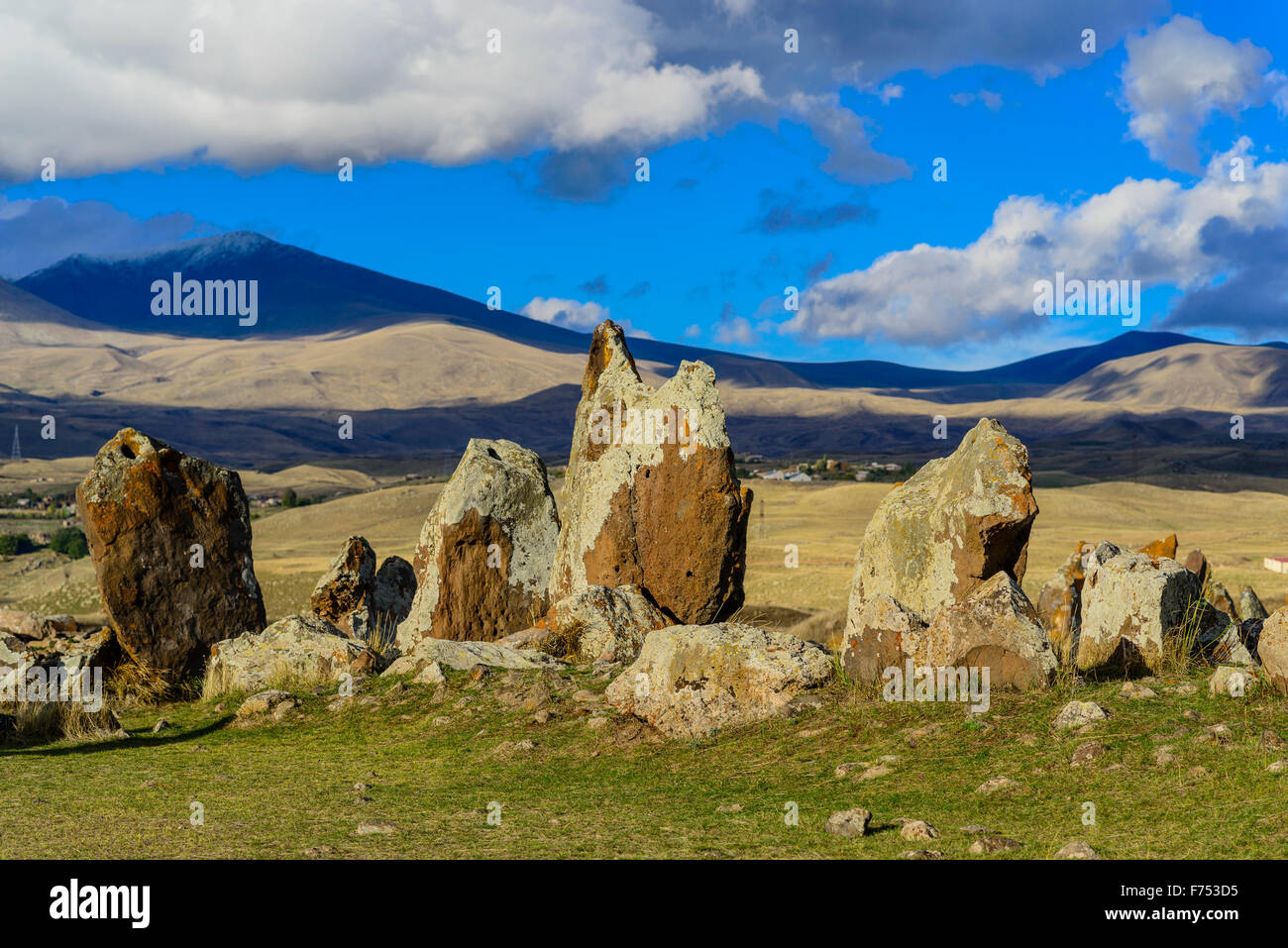 Sitio Karahunj en Armenia Foto de stock