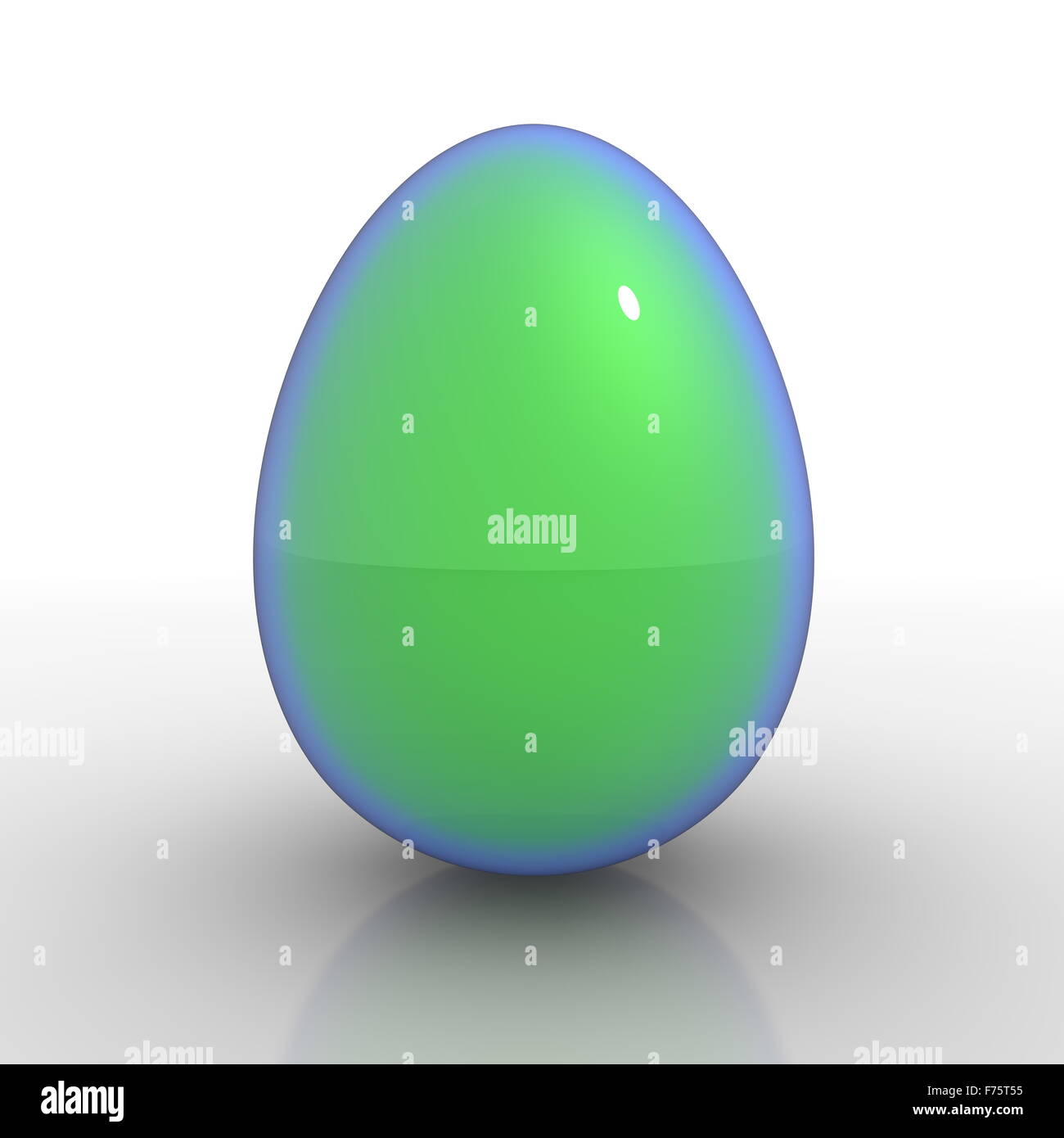 Un brillante huevo Green-Blue Foto de stock