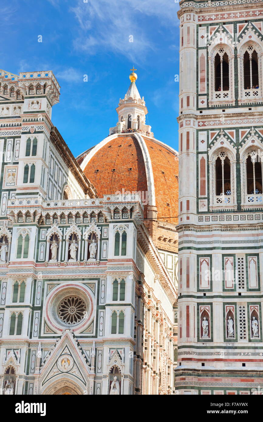 La Catedral de Santa Maria del Fiore, el casco antiguo de Florencia, Toscana, Italia Foto de stock