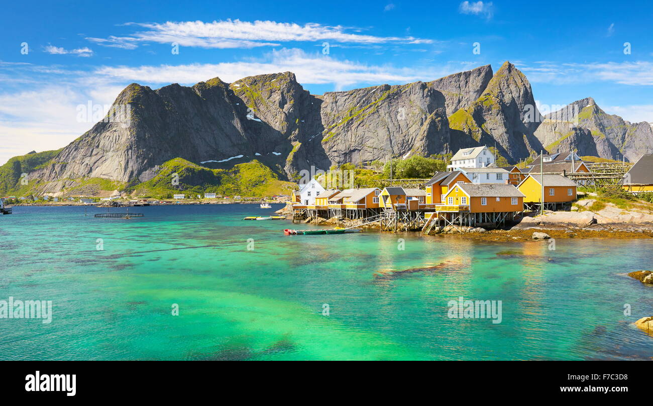Las Islas Lofoten paisaje, Moskenes, Noruega Foto de stock