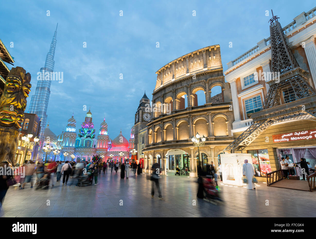Dubai global village fotografías e imágenes