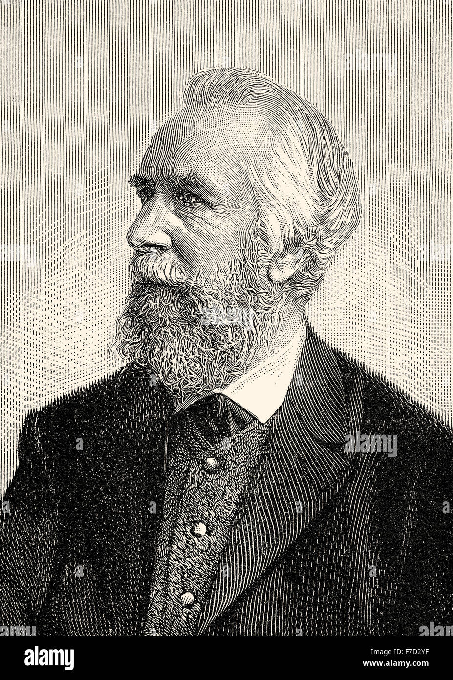 Philipp Heinrich Ernst Haeckel Agosto,1834-1919, un biólogo naturalista alemán, filósofo, médico, profesor y artista, Foto de stock