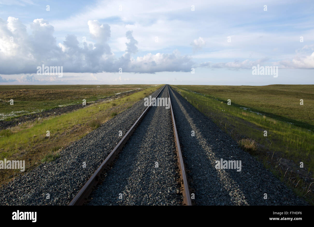 Línea ferroviaria Obskaya-Bovanenkovo Foto de stock