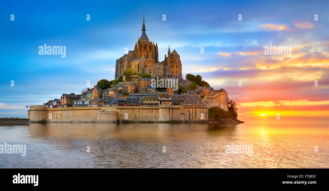 Mont Saint Michel, Normandía, Francia Foto de stock
