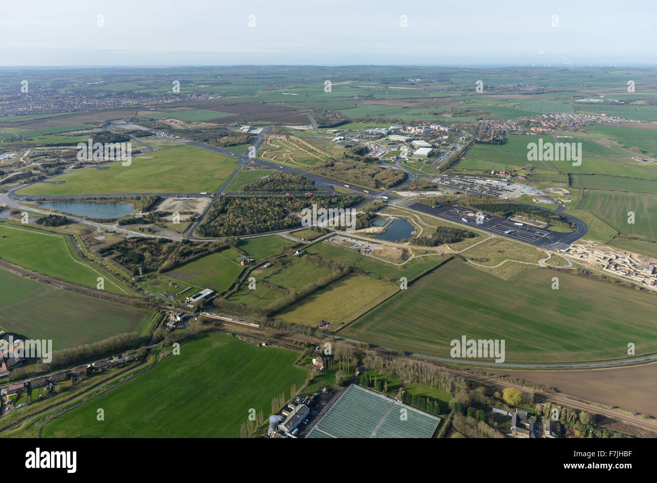 Una vista aérea de la RAF/DST Leconfield cerca de Beverley, East Yorkshire Foto de stock