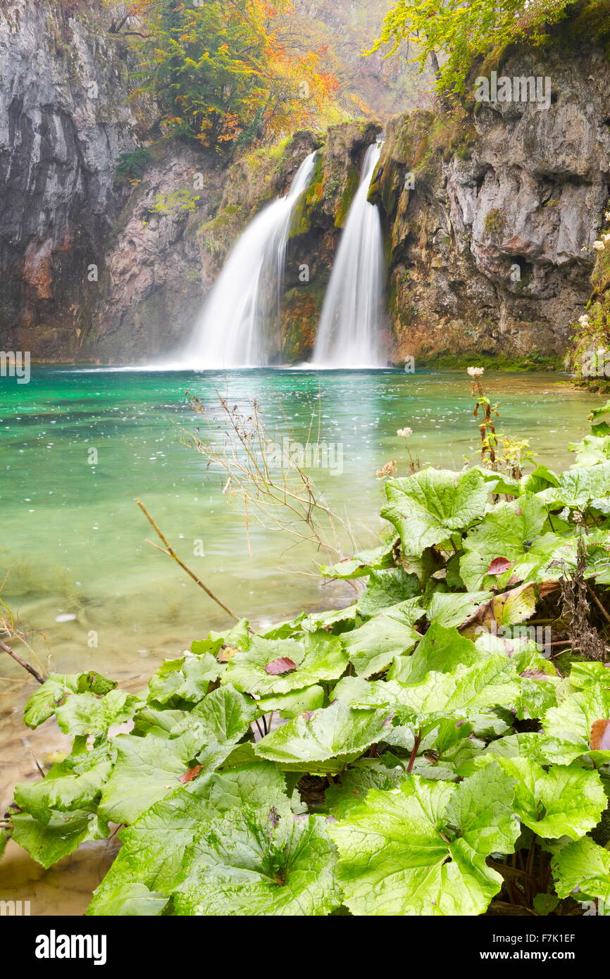 Parque Nacional de los Lagos de Plitvice, Croacia, Europa Foto de stock