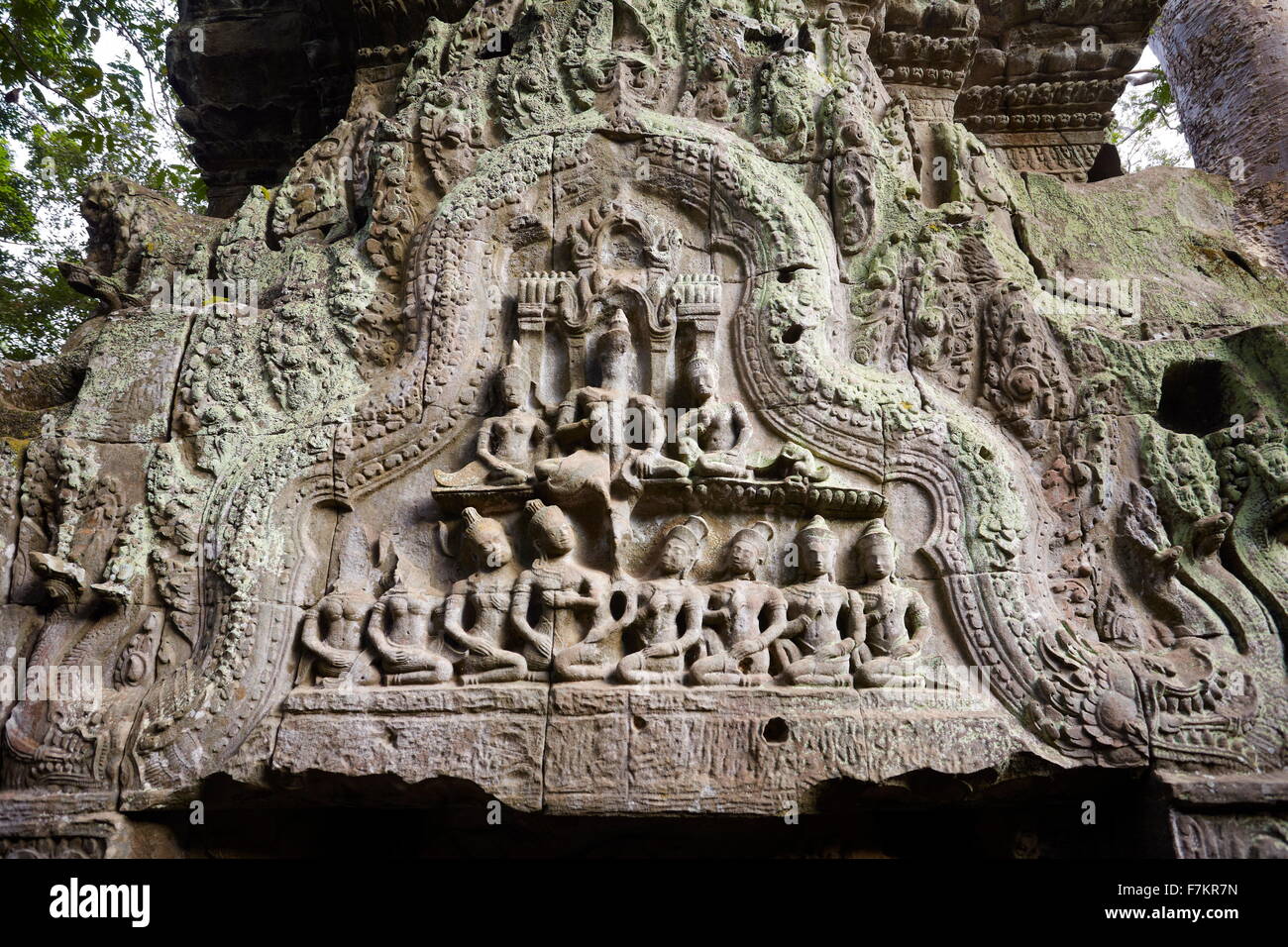 Ta Prohm, el templo de Angkor, en Camboya, Asia Foto de stock
