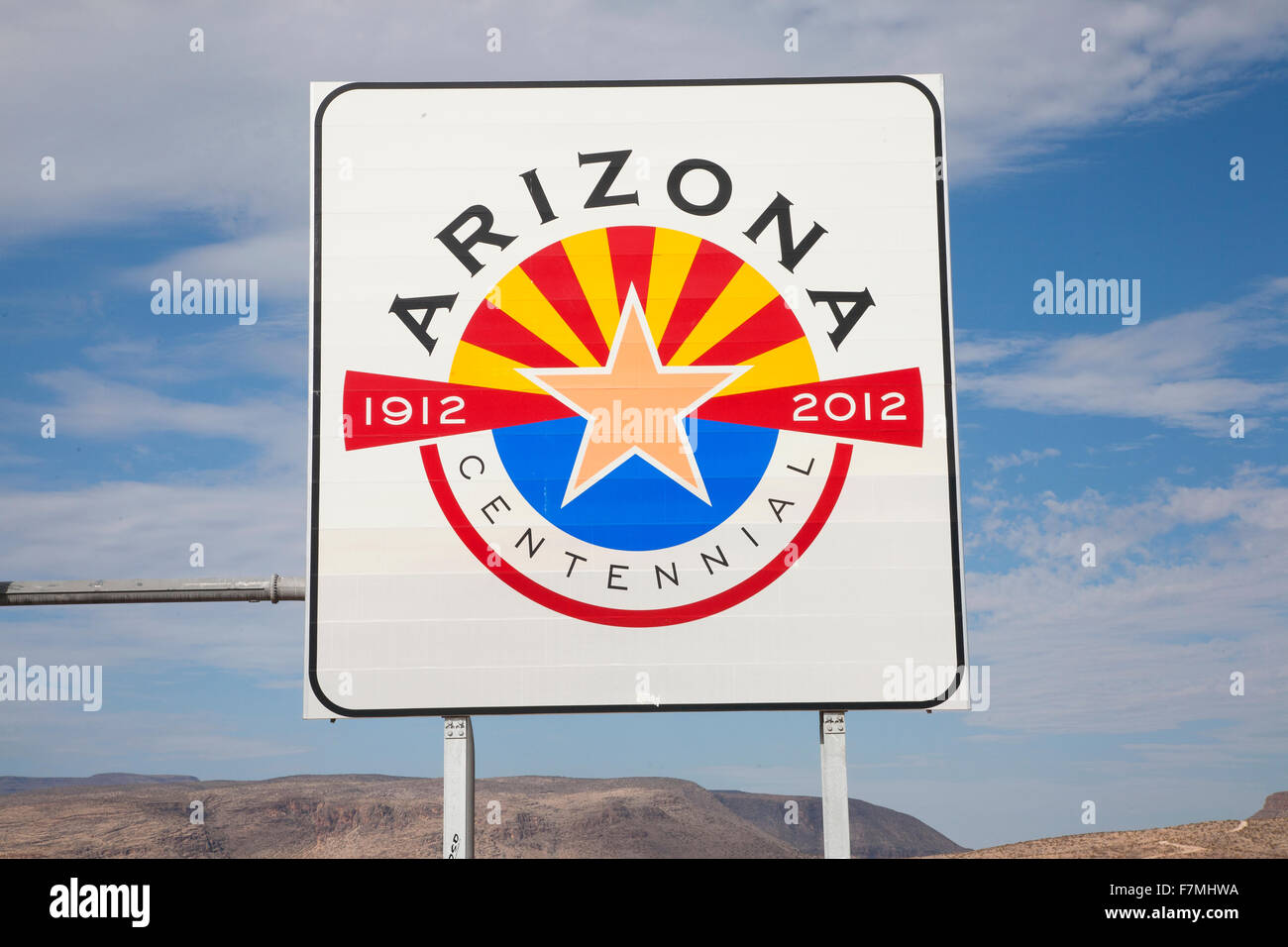 Bienvenidos a Arizona señales de carretera Foto de stock