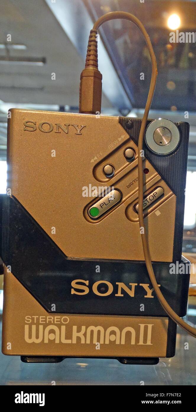 Walkman reproductor de cassette de Sony Foto de stock