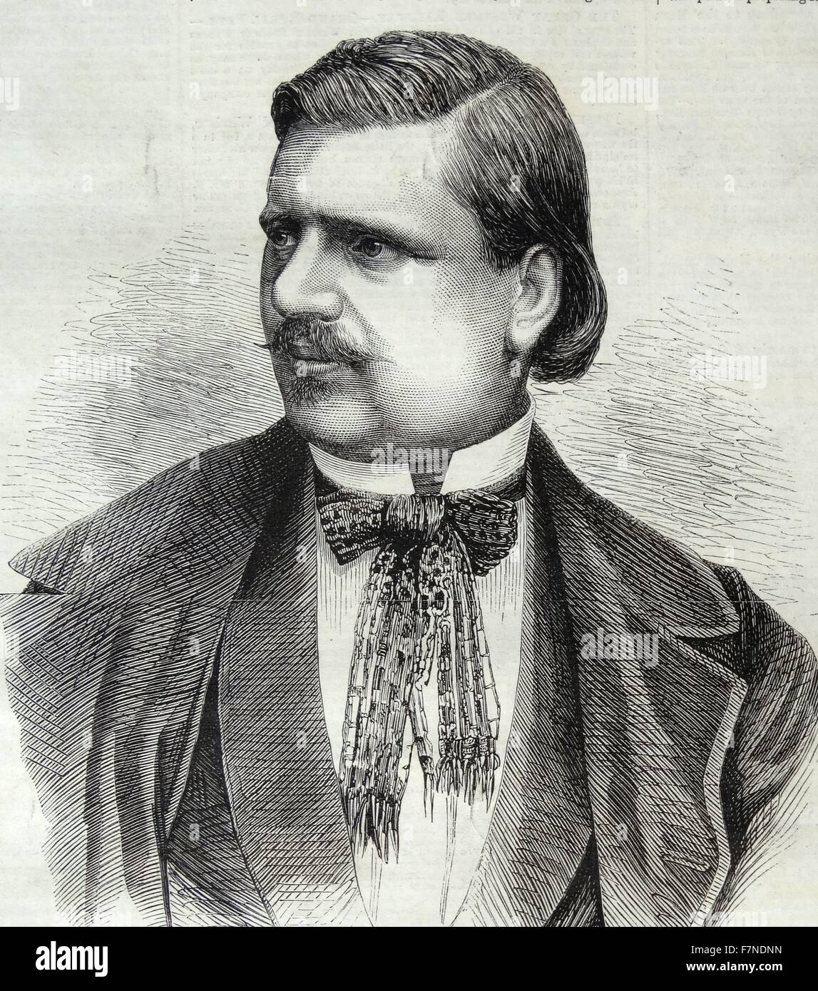 Antonio Giuglini, (1825-1865) fue un tenor lírico italiano. Foto de stock