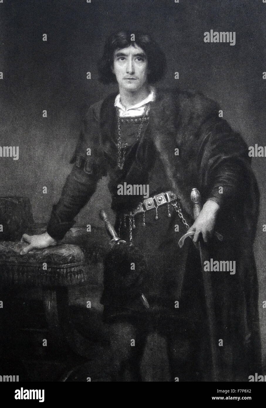 Actor inglés Henry Irving 1838-1905-manager. Fue el primer actor en ser nombrado caballero en 1895. Foto de stock