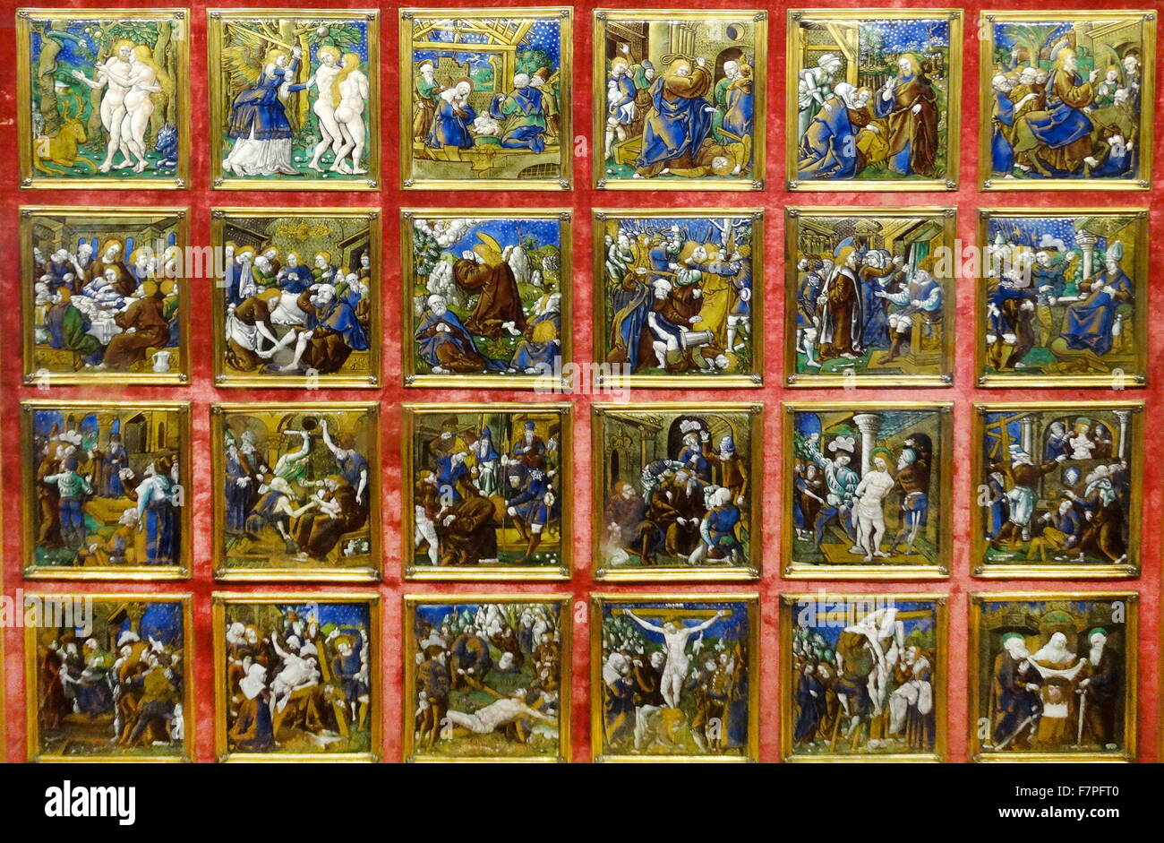 Episodios de la vida y pasión de Cristo. Fecha del siglo XVI. Foto de stock