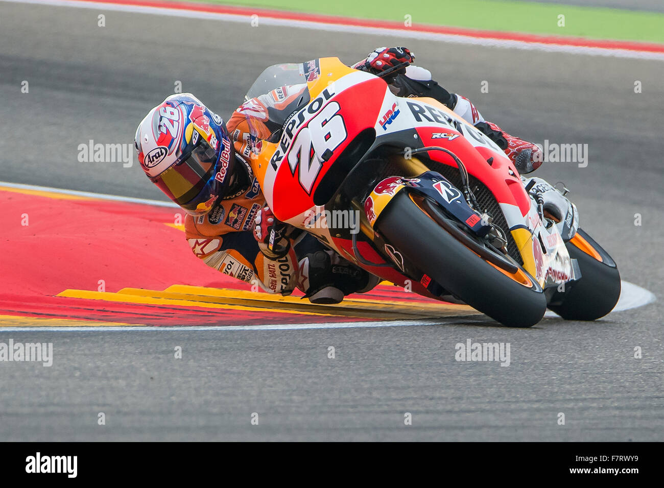 Dani Pedrosa. Repsol Honda Team. Grand Prix Movistar de Aragón de MotoGP.  Aragón, España. El 27 de septiembre de 2015 Fotografía de stock - Alamy