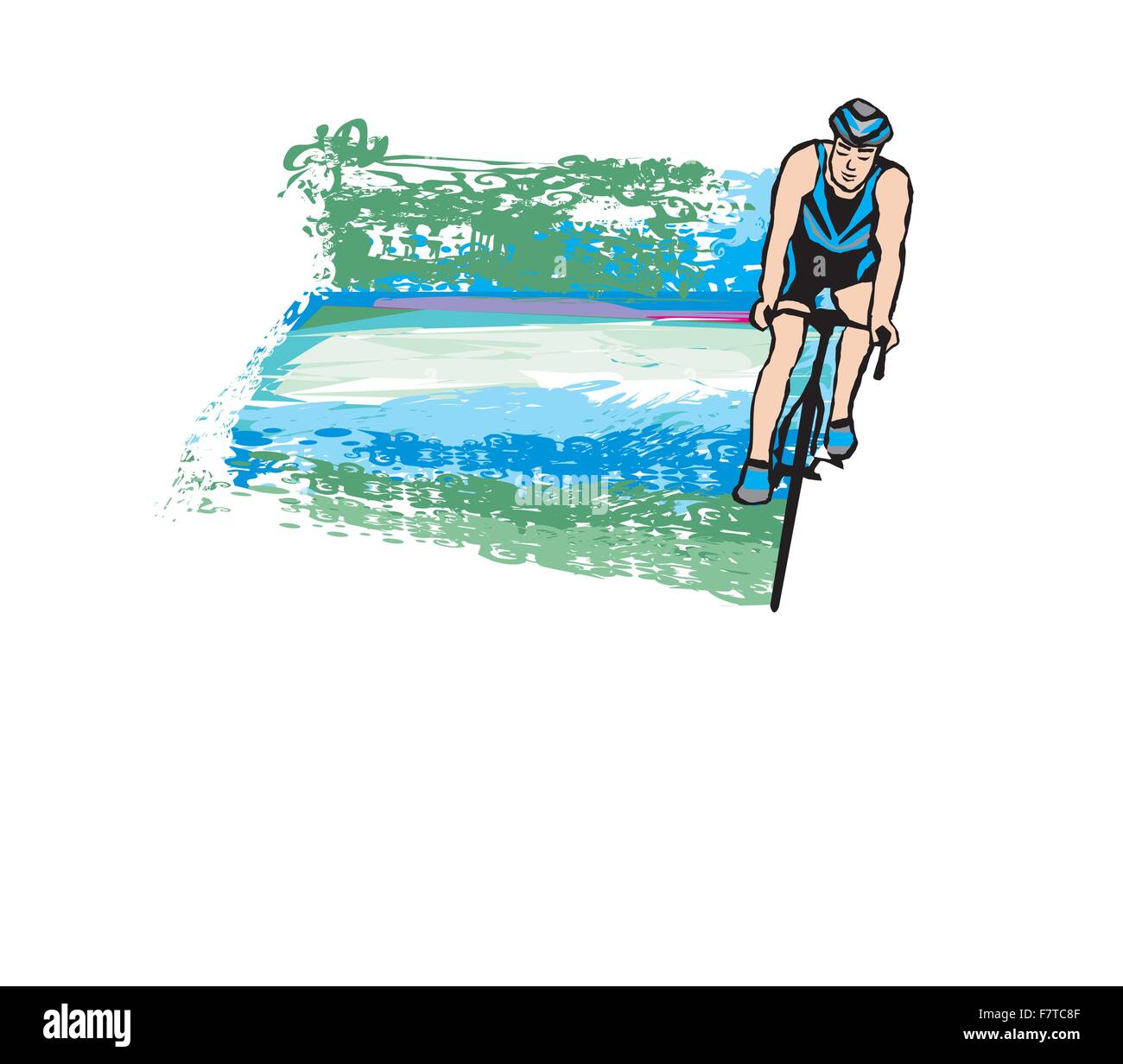 Ciclismo Grunge frame Ilustración del Vector