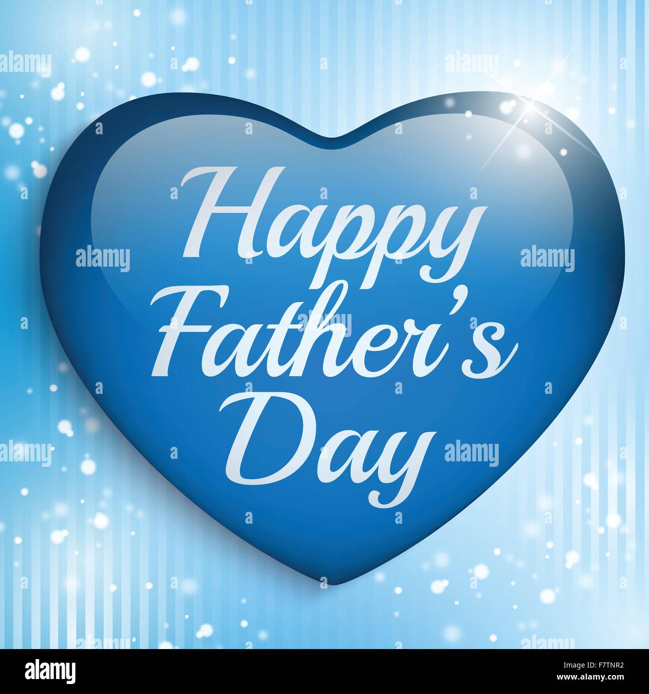 Feliz Día del Padre corazón azul Antecedentes Imagen Vector de stock - Alamy