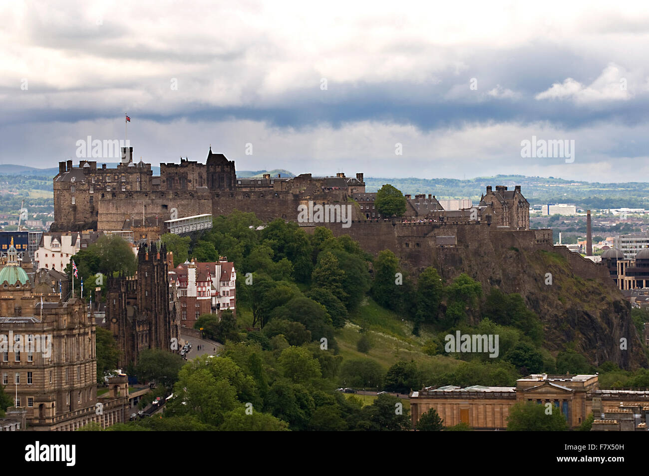 El Castillo de Edimburgo, Edimburgo, Escocia, Reino Unido Foto de stock