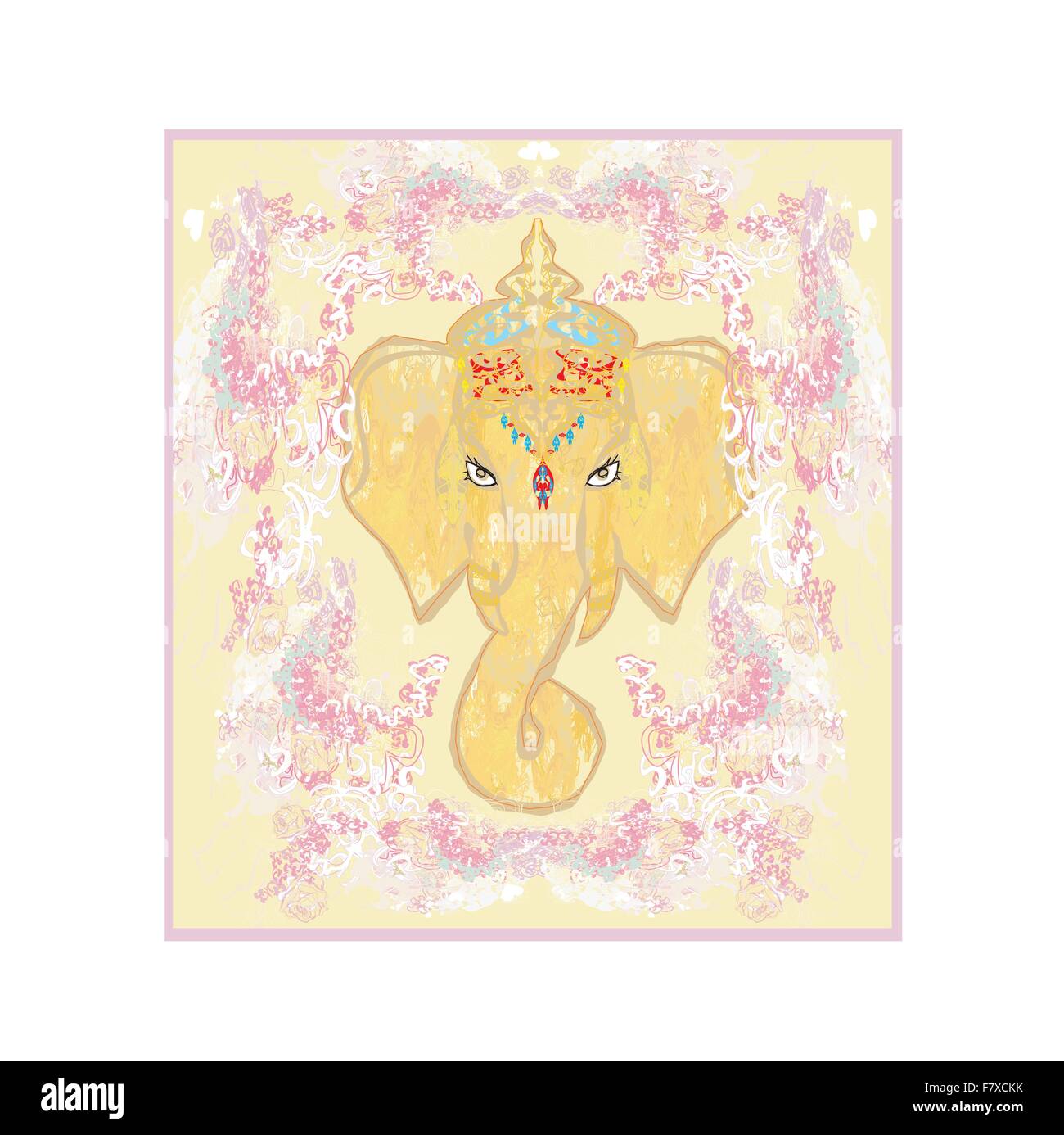 Ilustración creativa del Señor Ganesha hindú Ilustración del Vector