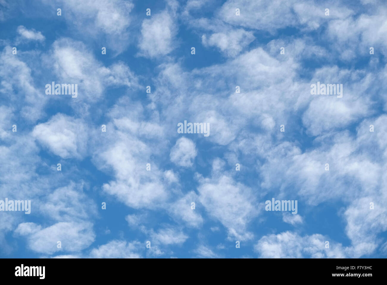 Suaves y finas tenues nubes blancas contra el cielo azul. Una imagen de la naturaleza suaves y relajantes. Foto de stock