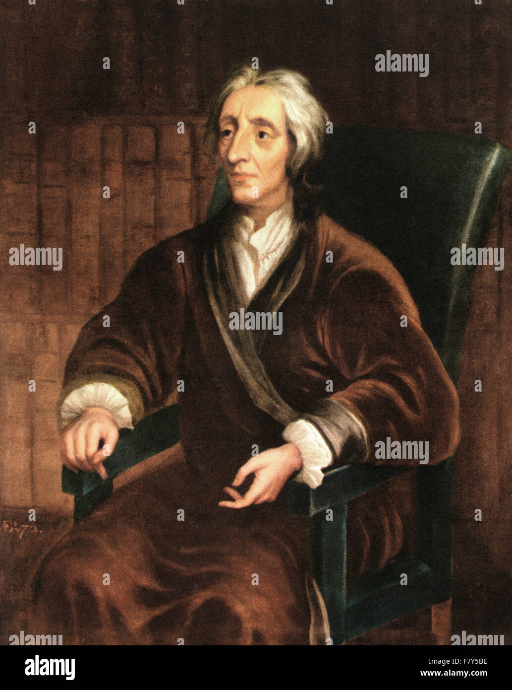John Locke, 1632 - 1704. El filósofo y médico. Después de la pintura por Sir Godfrey Kneller. Foto de stock