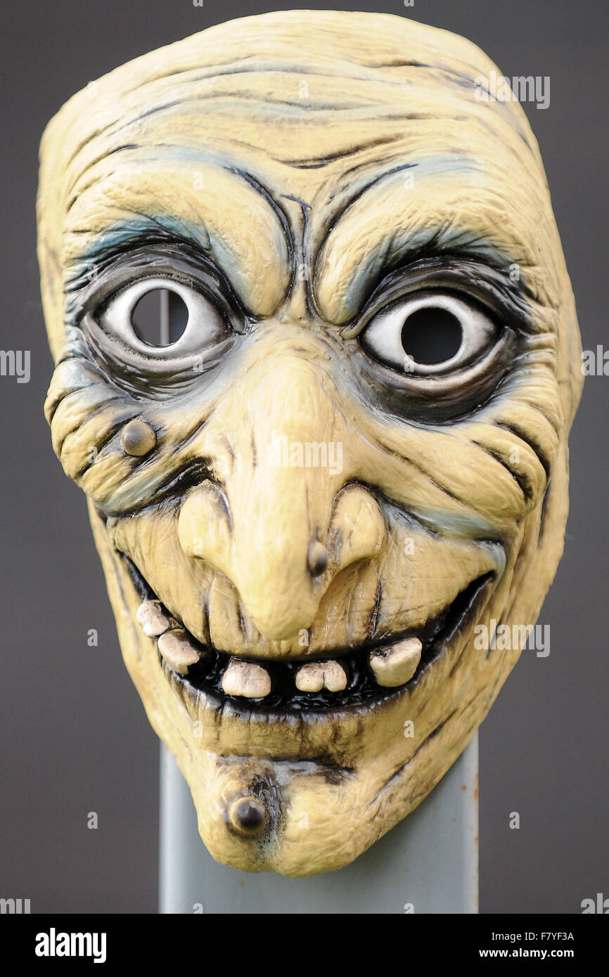 Miedo aterrador máscara de Halloween Foto de stock