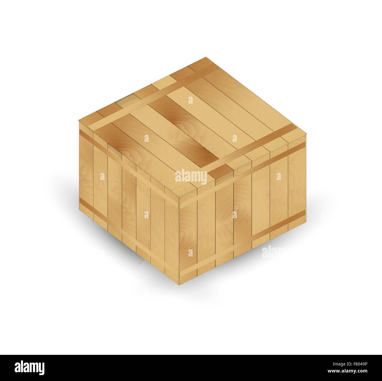 caja de madera Ilustración del Vector