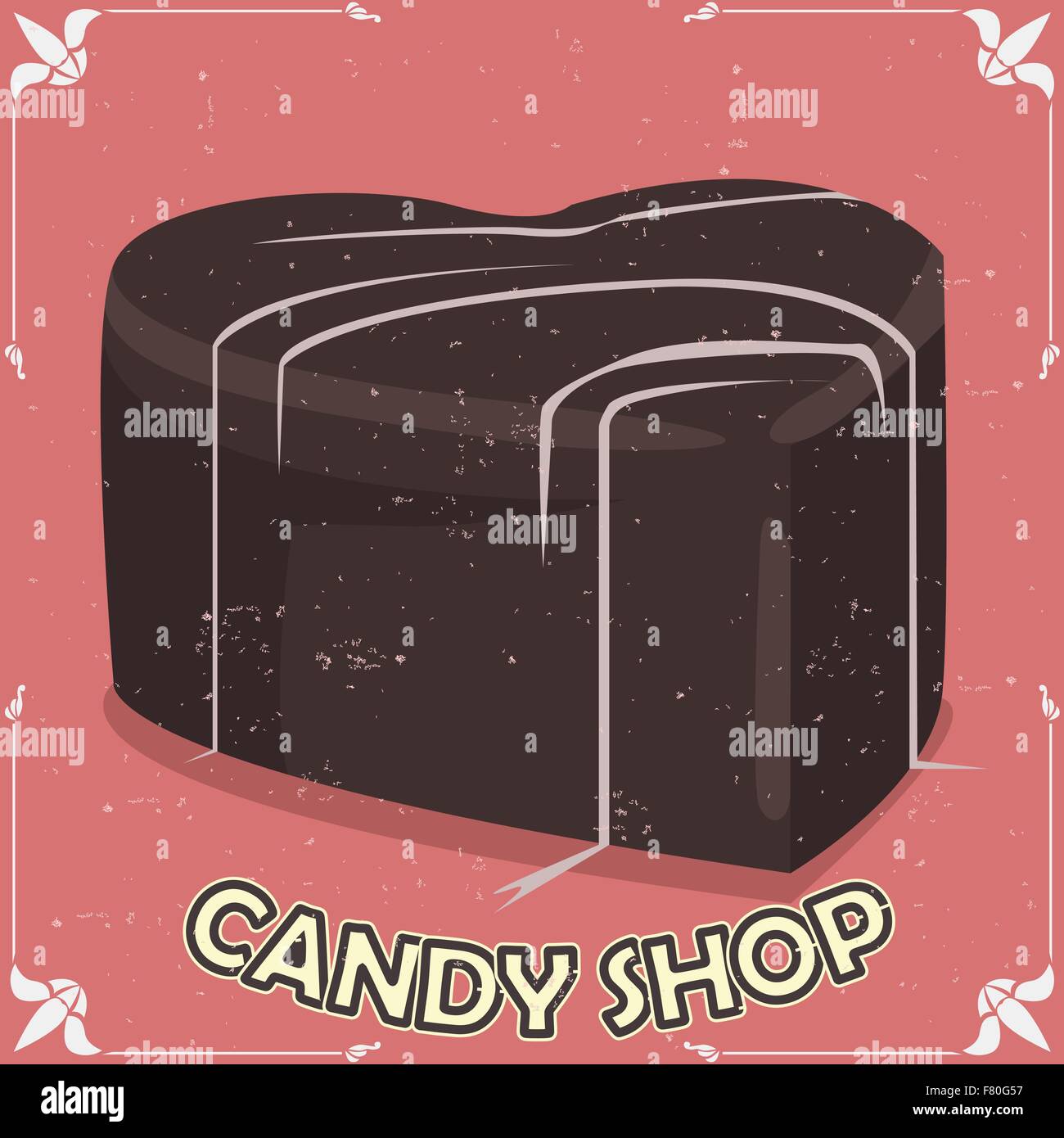 Candy Shop cartel Ilustración del Vector