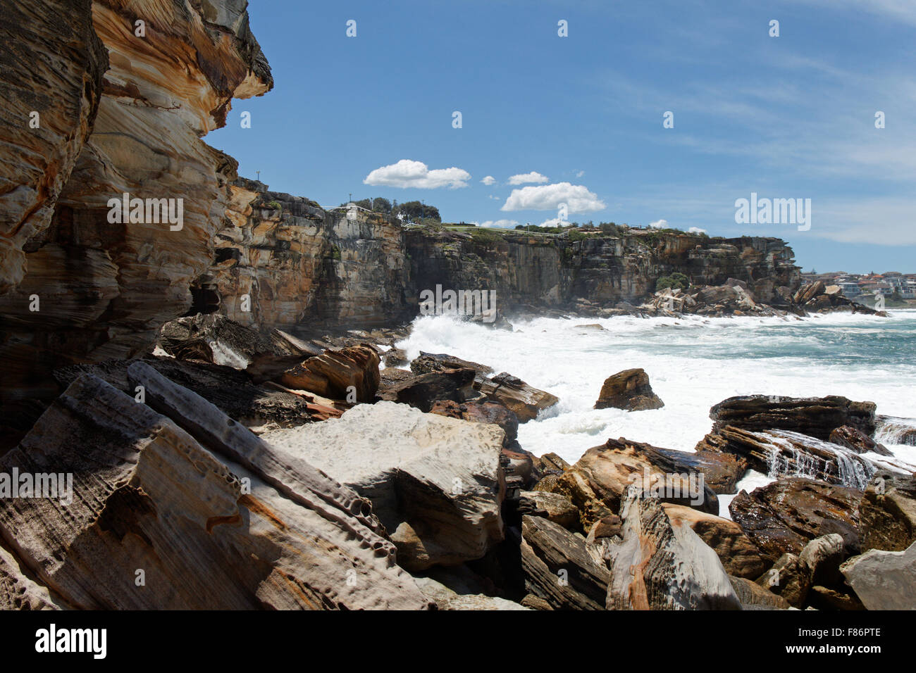 Acantilados de Coogee Beach I Sydney Australia Foto de stock