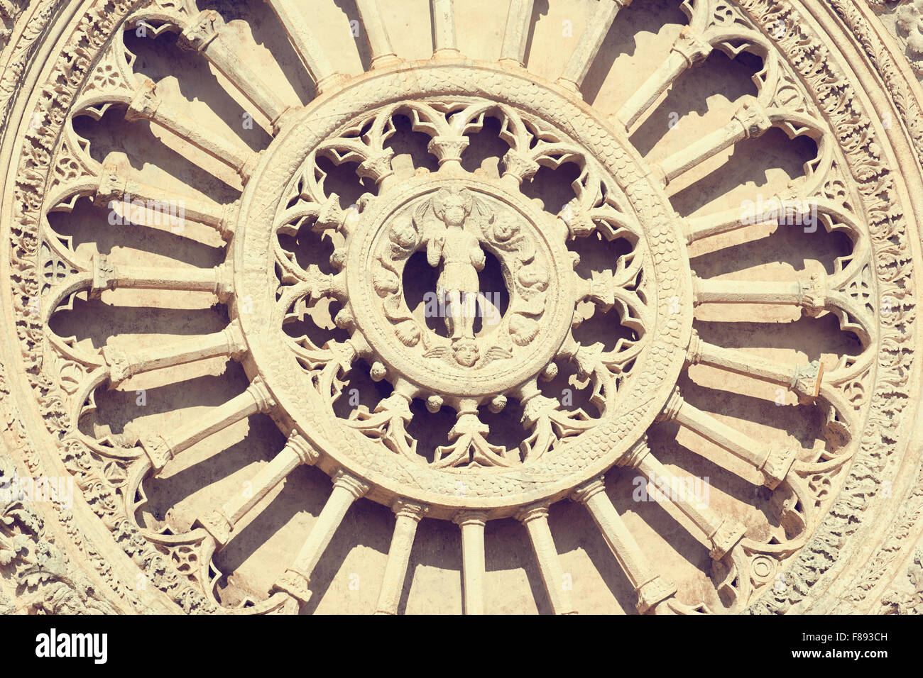 Siglo xv rosetón Ostuni Catedral Provincia de Brindisi Apulia Apulia Italia Europa Foto de stock