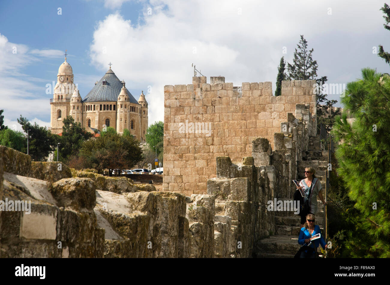 Dormición Abbey, el Monte Sión, en Jerusalén, Israel/Palestina Foto de stock