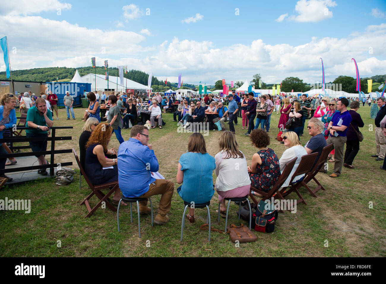 El Eisteddfod Nacional de Gales , celebrada cerca de la aldea de Meifod en Powys, Gales, agosto de 2015 Foto de stock