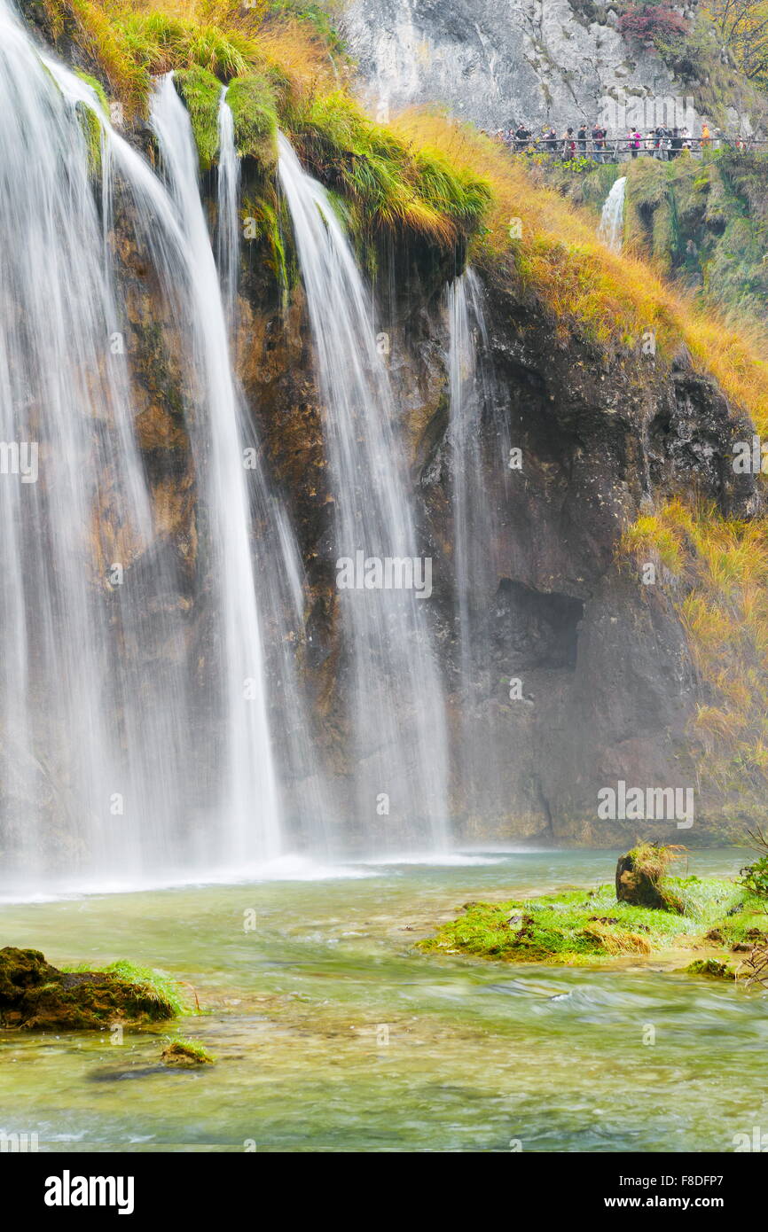 Parque Nacional de los Lagos de Plitvice, Croacia, Europa Foto de stock