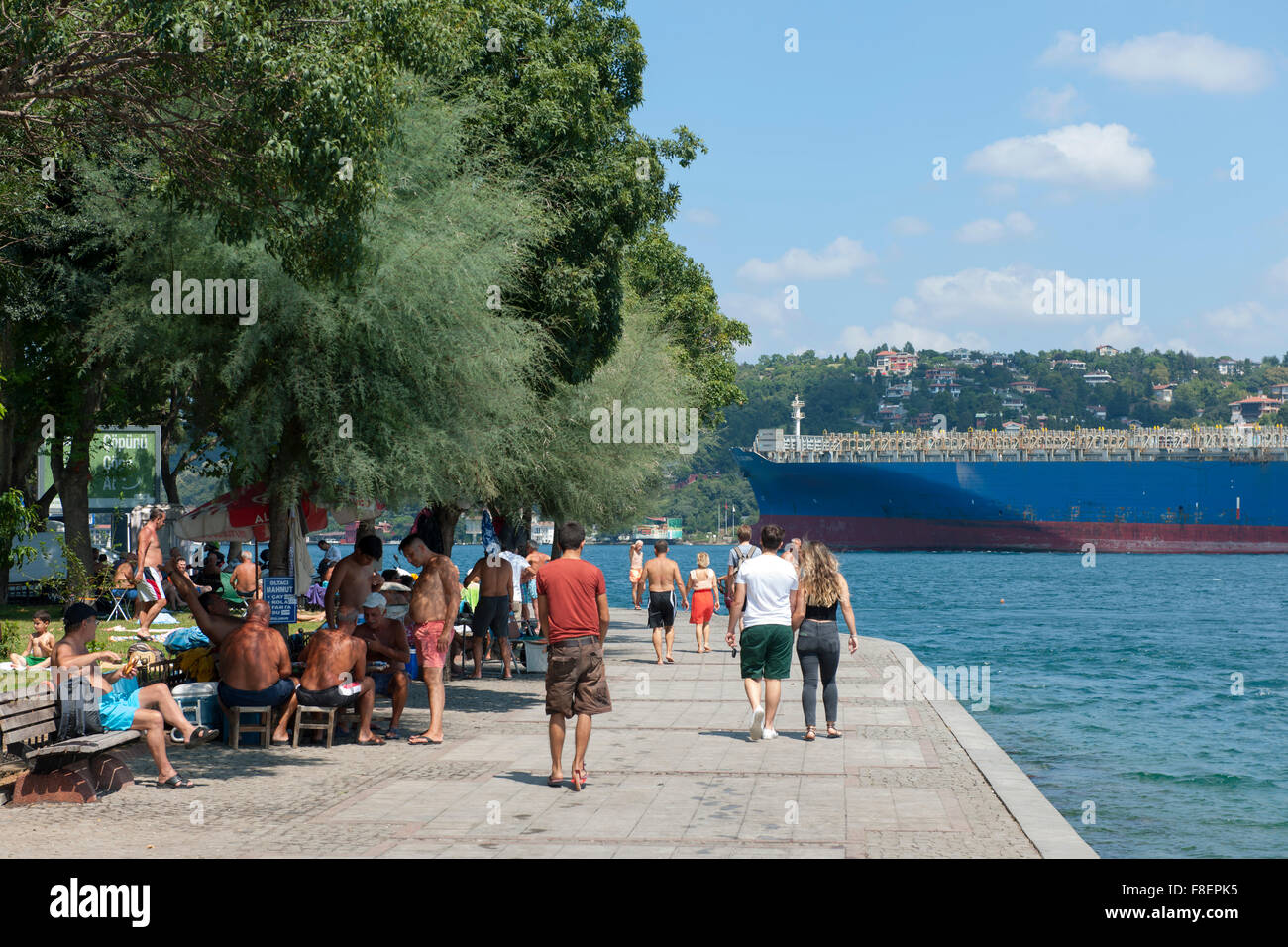 Estambul, Bósforo Bebek am bei, Foto de stock