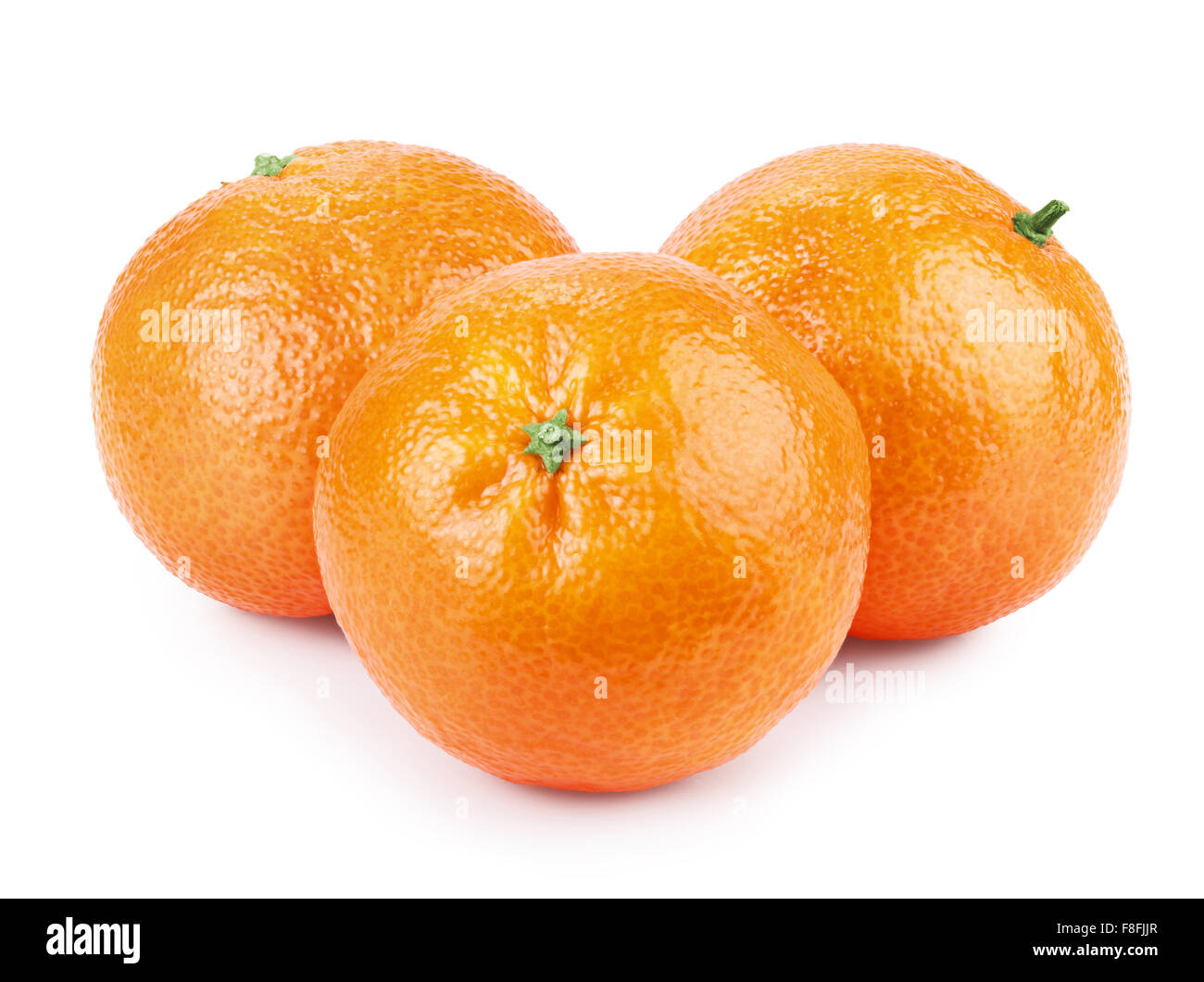 Tangerine o mandarín fruto aislado sobre fondo blanco recorte Foto de stock