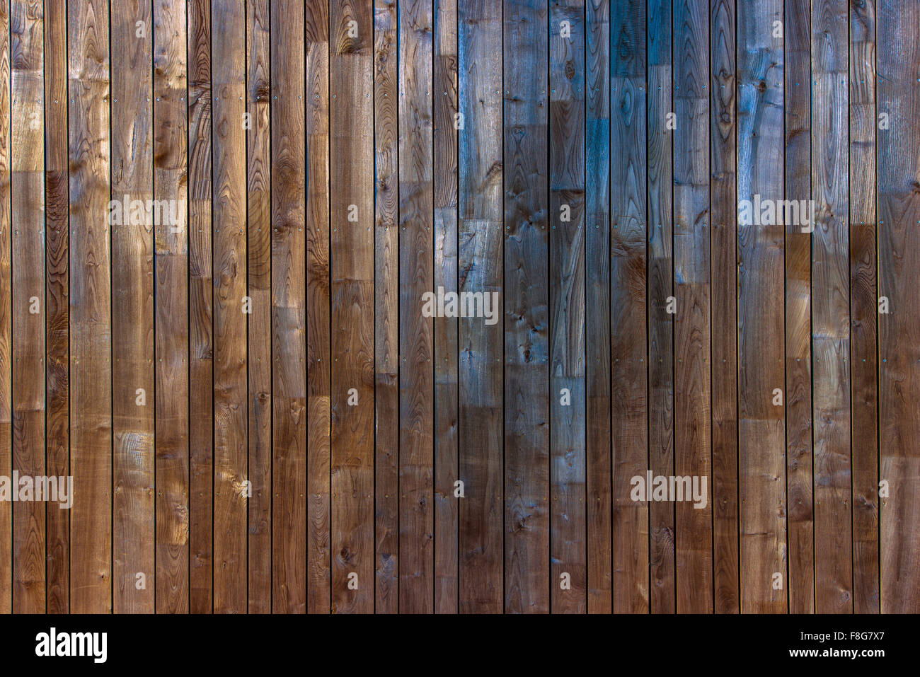 Fondo de pared de madera de granero. Patrón de pared de madera de textura. La madera como telón de fondo. Foto de stock