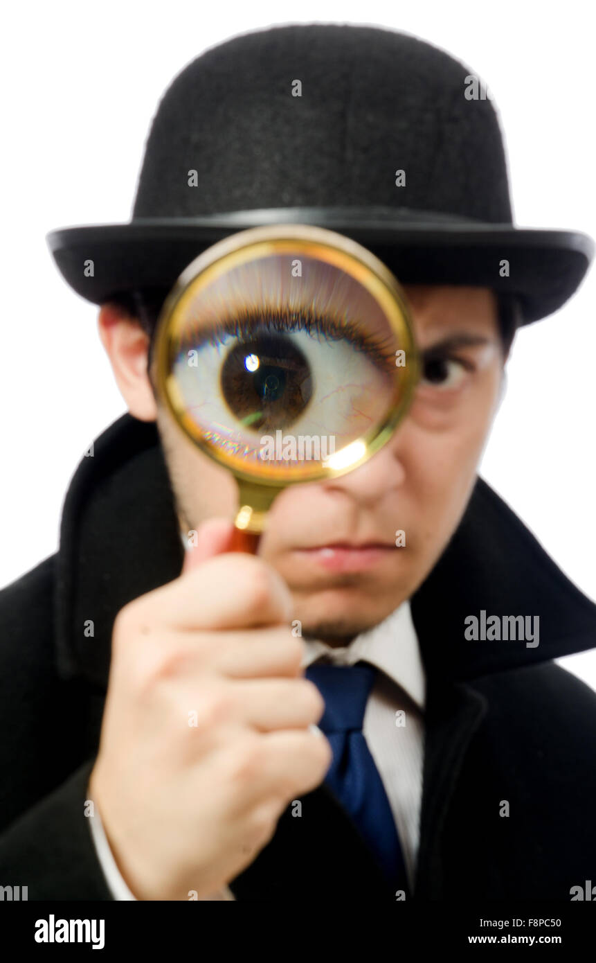 Sherlock Holmes lupa aislado en Fotografía de stock - Alamy