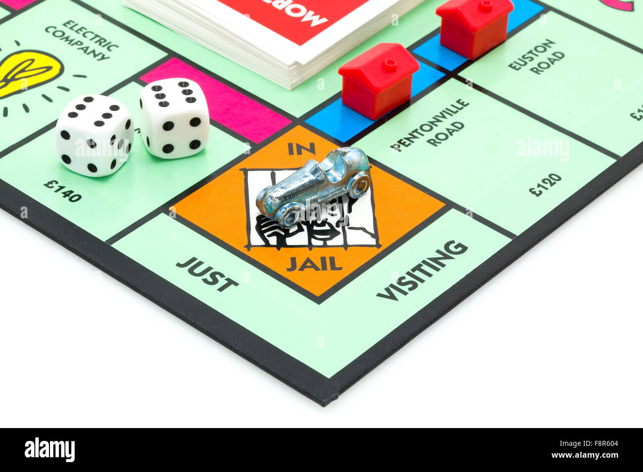 Juego de mesa Monopoly: Edición inglesa de monopolio, mostrando la cárcel,  el clásico juego de compraventa de Parker Brothers Fotografía de stock -  Alamy