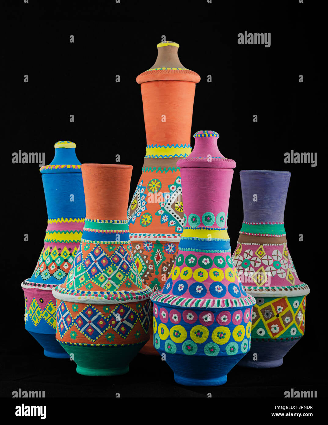 Vasijas de cerámica pintada de Egipto Fotografía de stock - Alamy