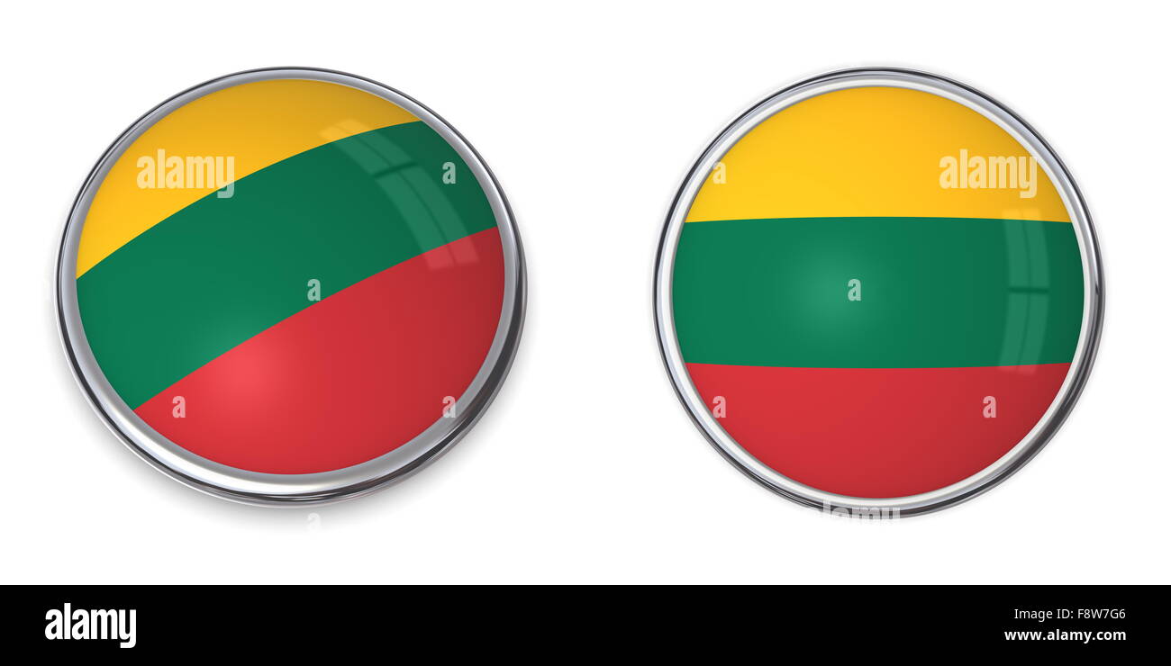 Botón Banner Lituania Foto de stock