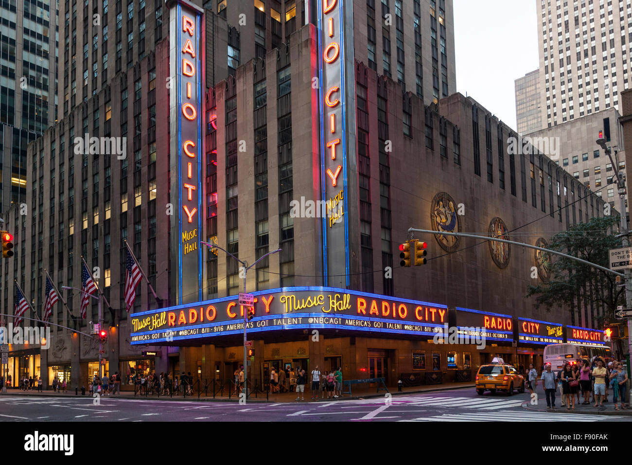 El Radio City Music Hall, el centro de Manhattan, Ciudad de Nueva York, EE.UU. Foto de stock