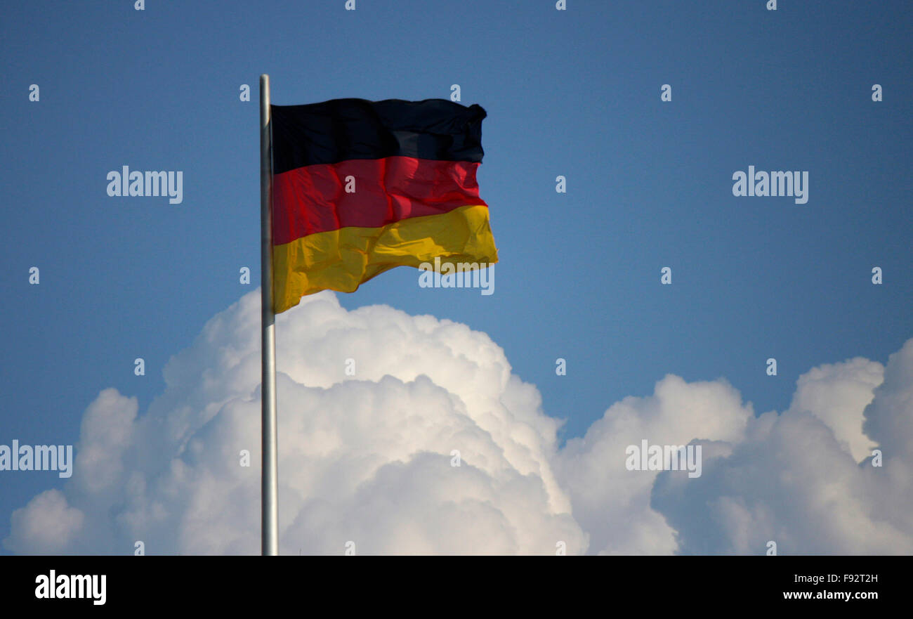 Deutsche Fahne, Berlín. Foto de stock