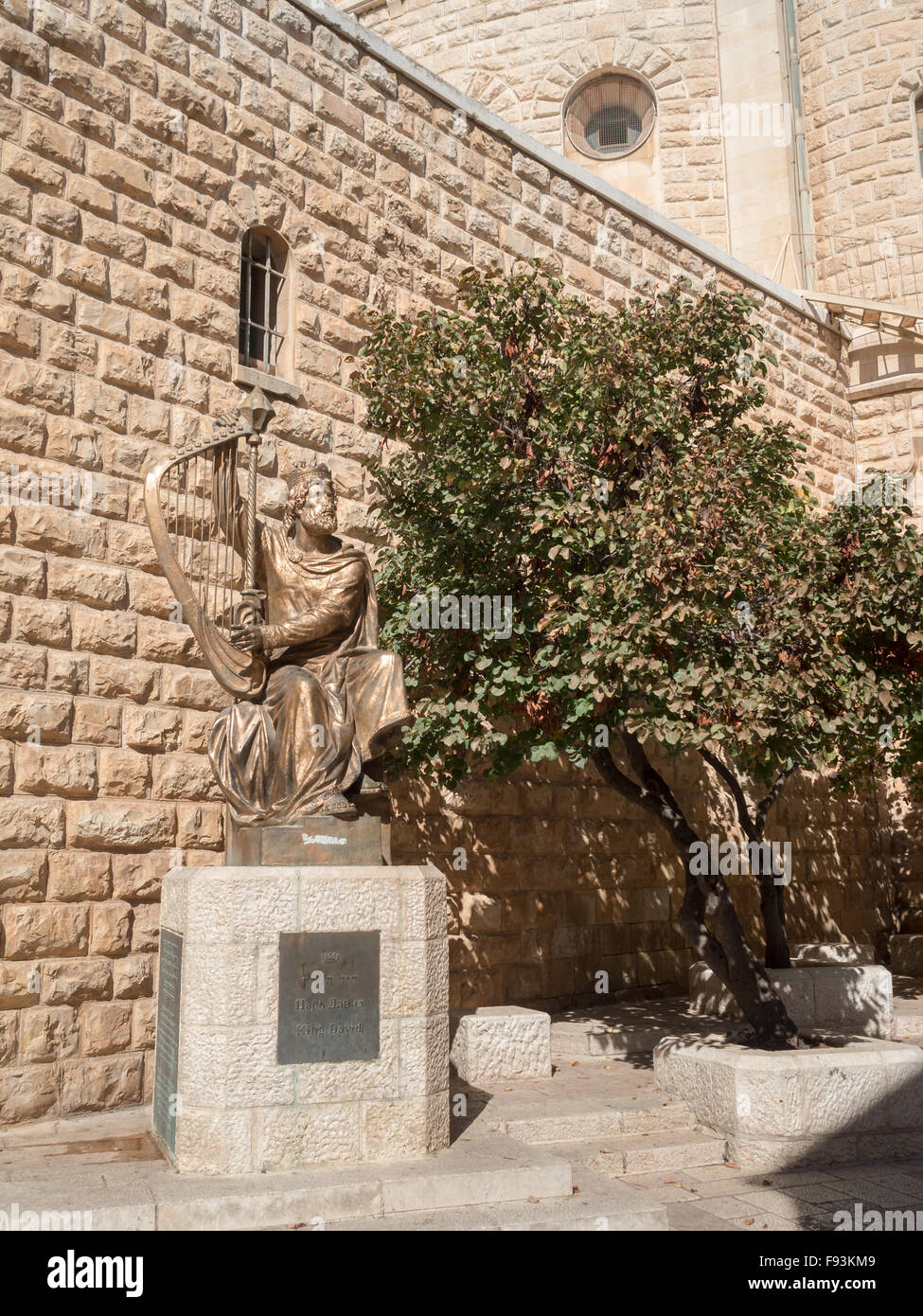 Estatua del rey David en la Ciudad Antigua de Jerusalén Foto de stock
