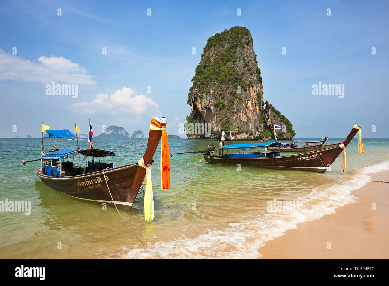 Phra Nang Beach, de la provincia de Krabi, Tailandia. Foto de stock