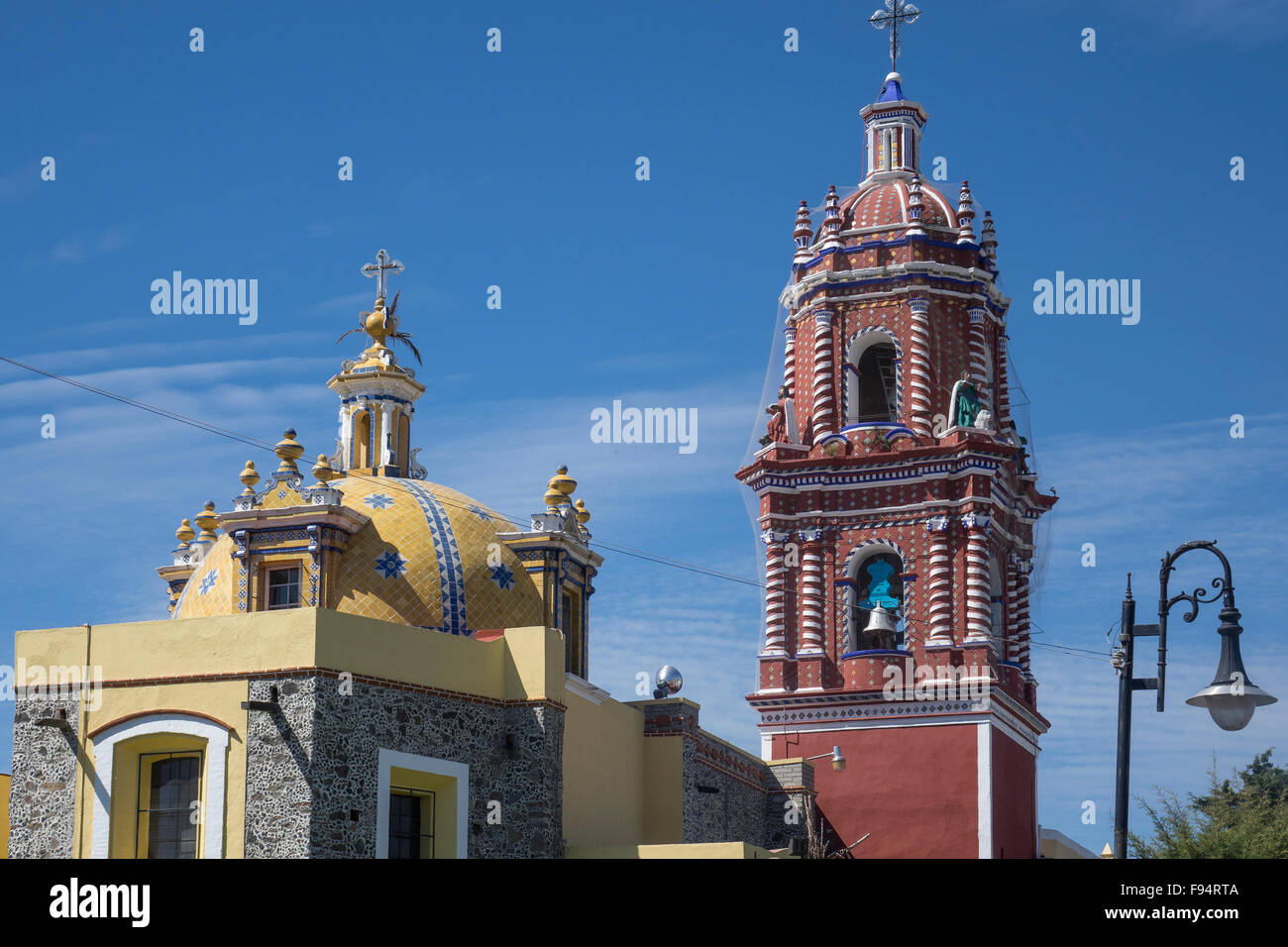 México, Puebla, Cholula, la iglesia de Santa María Tonantzintla Foto de stock
